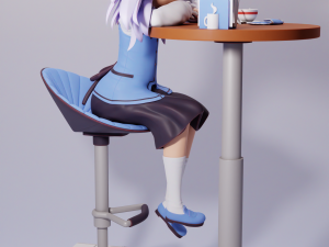 Chino Kafuu Gochuumon wa Usagi Desu ka 3D Druckmodell