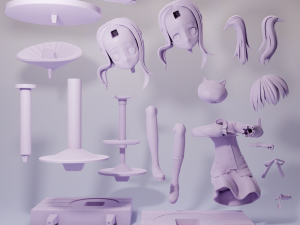 Chino Kafuu Gochuumon wa Usagi Desu ka 3D Druckmodell