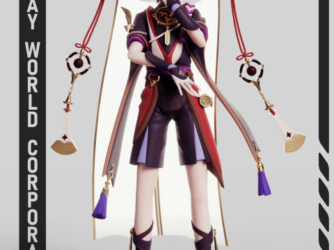 Impacto de Genshin Scaramouche Modelo de impresión 3D