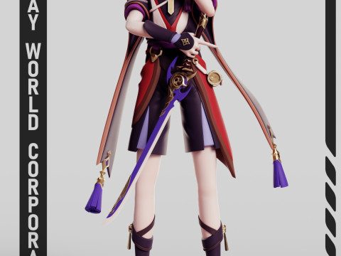 Scaramouche Genshin Impact Modelo de impresión 3D