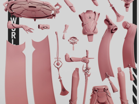 Scaramouche Genshin Impact Modelo de impresión 3D