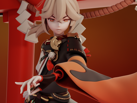 Kaedehara Kazuha 2 Genshin Impact Modelo de Impressão 3D