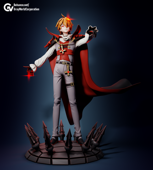 Count Tartagila Dracula Genshin Impact Modelo de Impressão 3D .c4d .max .obj .3ds .fbx .stl .blend 