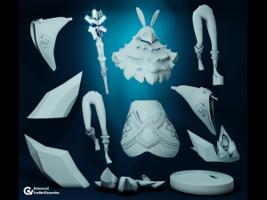 Cryo Abyss Mage Genshin Impact Modelo de Impressão 3D