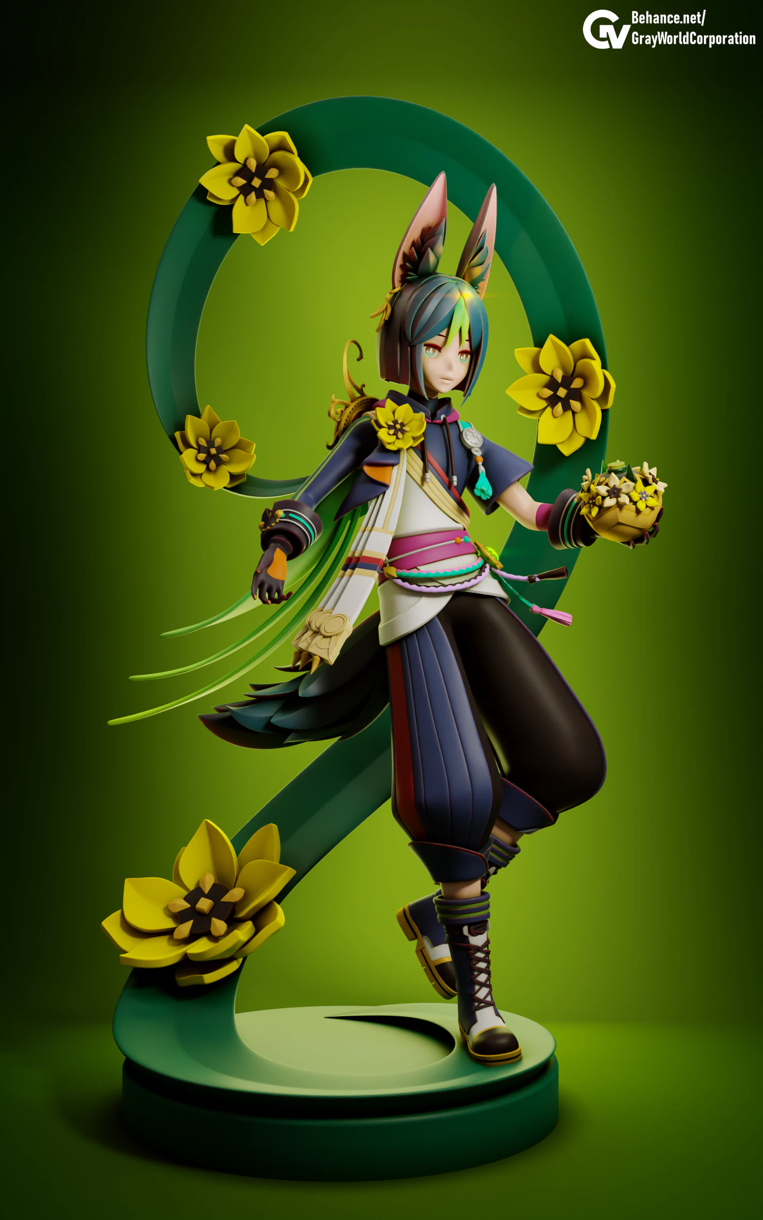 Tighnari Genshin Impact 3D Print Model .c4d .max .obj .3ds .fbx .stl .blend 