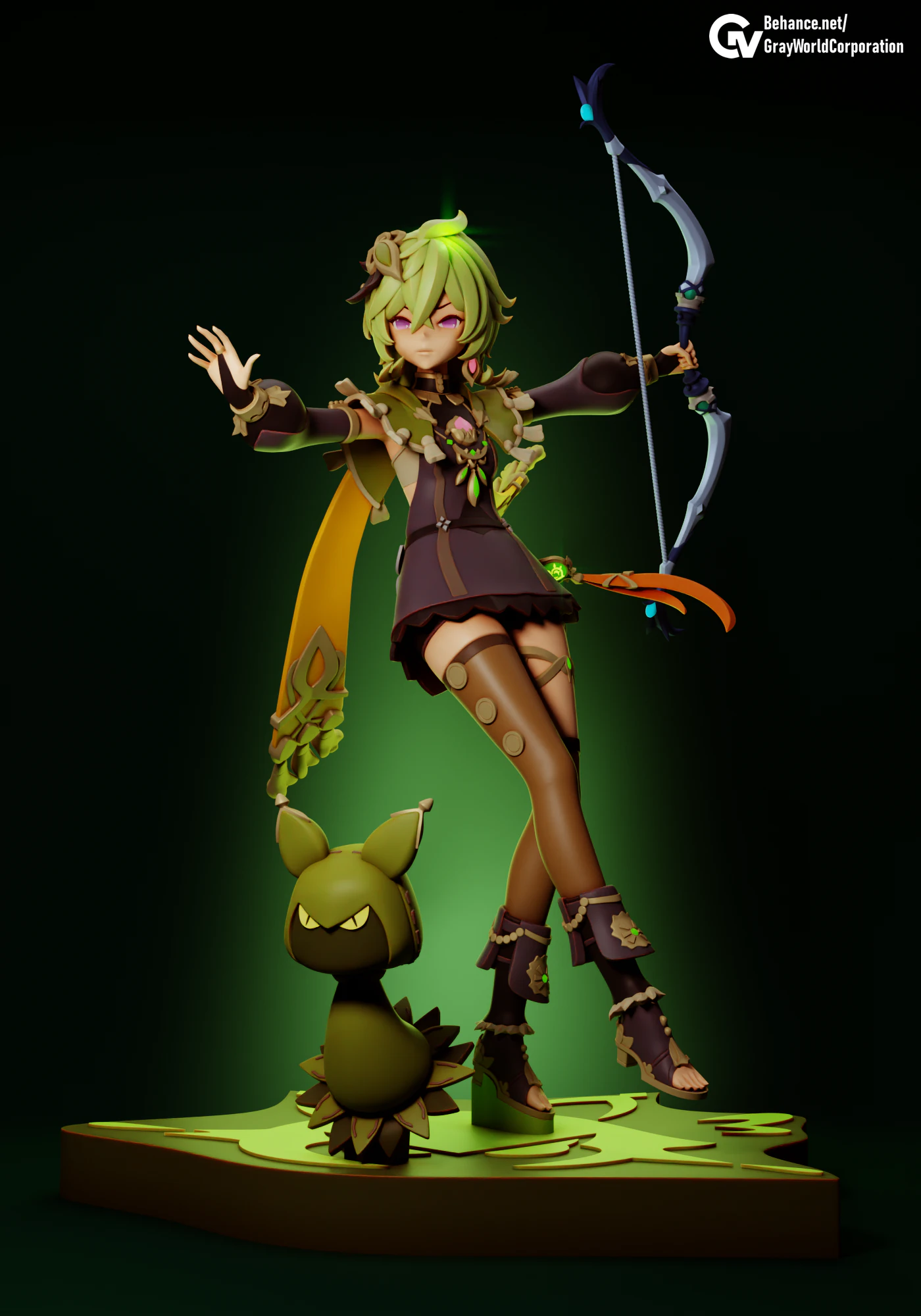 Collei Genshin Impact 3D Print Model .c4d .max .obj .3ds .fbx .stl .blend 
