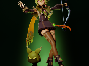 Collei Genshin Impact Modèles 3D en vedette