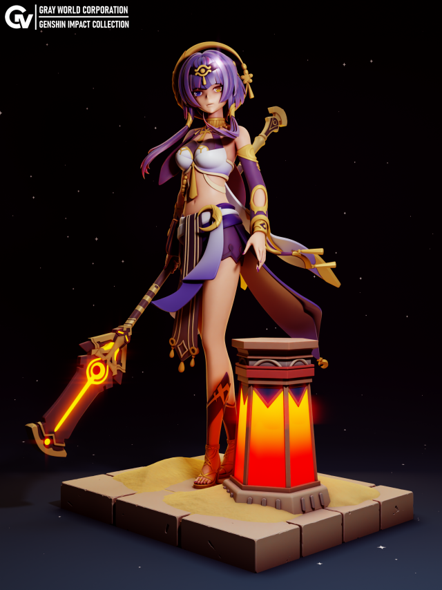 Candace Genshin Impact Model do druku 3D .c4d .max .obj .3ds .fbx .stl .blend 