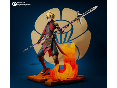 Thoma Genshin Impact 3D 프린트 모델