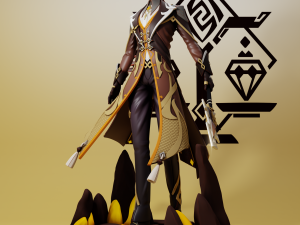 Zhongli Genshin Impact 3D 打印模型
