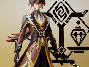 Zhongli Genshin Impact 3D 打印模型