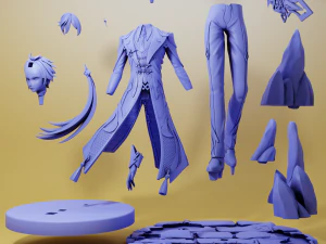 Zhongli Genshin Impact 3D Print Model