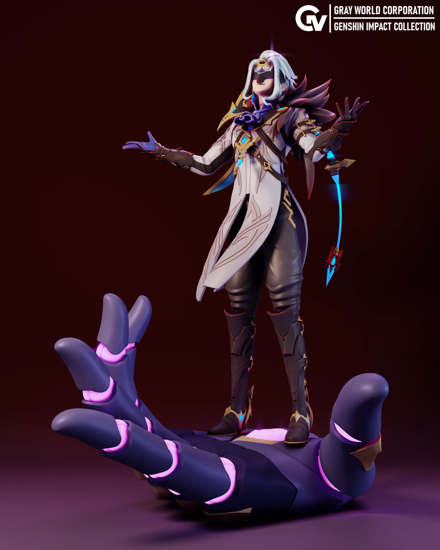 Dottore Genshin Impact 3D Print Model .c4d .max .obj .3ds .fbx .stl .blend 
