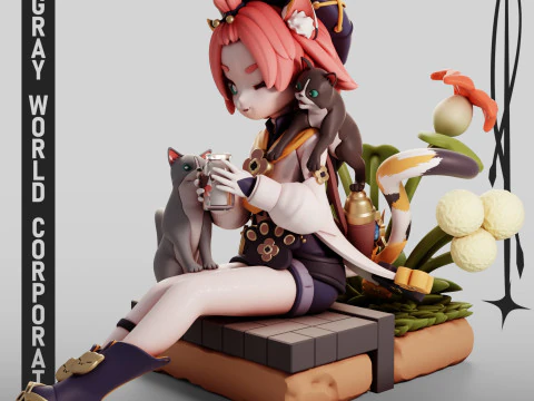 Diona 3 Genshin Impact 3D Print Model