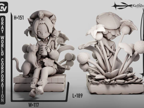 Diona 3 Genshin Impact 3D Print Model
