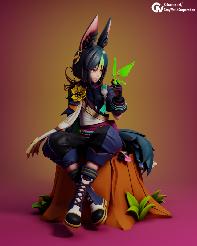 Tighnari 2 Genshin Impact 3D Print Model .c4d .max .obj .3ds .fbx .stl .blend 