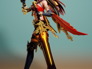 Dehya Genshin Impact Modèles 3D en vedette