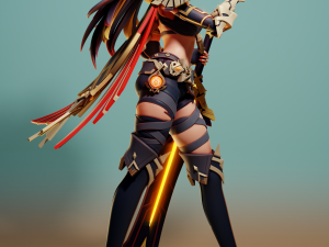 Dehya Genshin Impact Modèles 3D en vedette