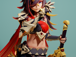 Dehya Genshin Impact Modèles 3D en vedette