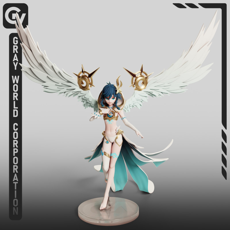 Venti Ancient God Genshin Impact 3D 打印模型 .c4d .max .obj .3ds .fbx .stl .blend 