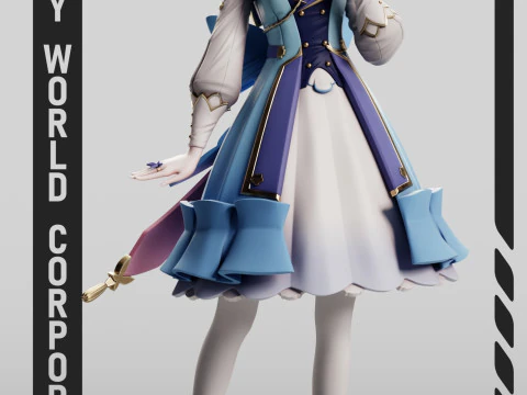 카미사토 아야카 Springbloom Missive Genshin Impact 3D 프린트 모델