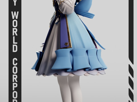 Kamisato Ayaka Springbloom Missive Genshin Impact Modèles 3D en vedette