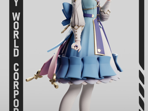 Kamisato Ayaka Springbloom Missive Genshin Impact Modèles 3D en vedette