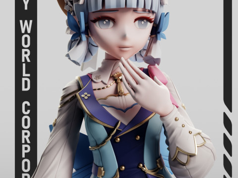 Kamisato Ayaka Springbloom Missive Genshin Impact Modèles 3D en vedette