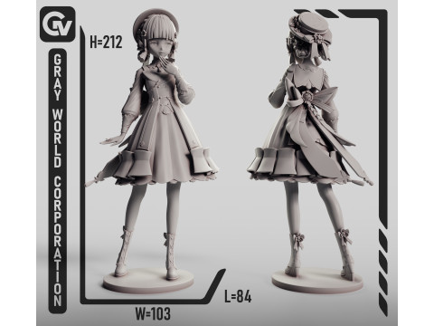 Kamisato Ayaka Springbloom Missive Genshin Impact Modèles 3D en vedette