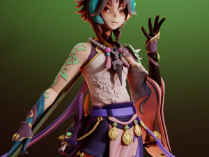 Xiao Genshin Impact 3D Print Model