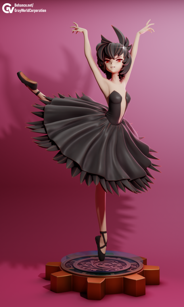 Rue Princess Tutu Modelo de Impressão 3D .c4d .max .obj .3ds .fbx .stl .blend 