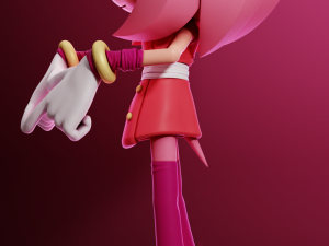 Amy Rose Sonic The Hedgehog 3D Print Model