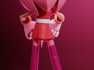 Amy Rose Sonic The Hedgehog 3D Print Model