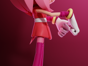 Amy Rose Sonic The Hedgehog 3D Print Model