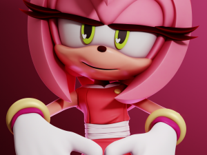 Amy Rose Sonic The Hedgehog 3D Print Model