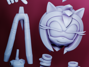 Amy Rose Sonic The Hedgehog 3D Print Model