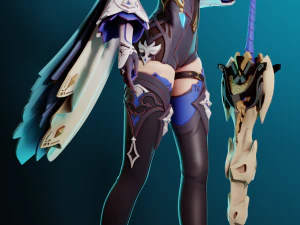 Eula Genshin Impact 3D Print Model