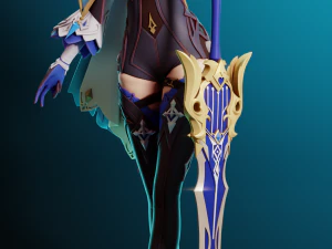 Eula Genshin Impact 3D Print Model