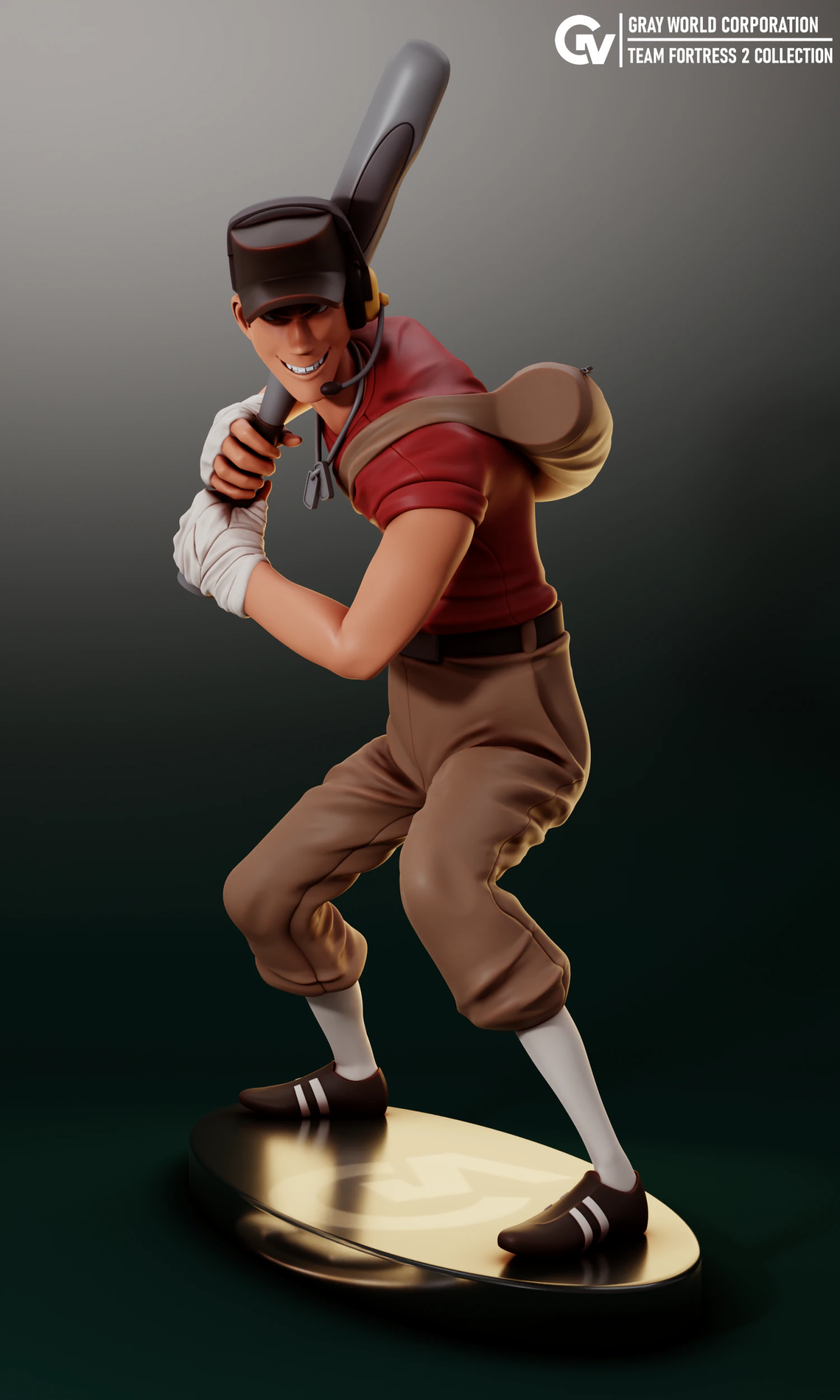 Scout Team Fortress 2 3D Print Model .c4d .max .obj .3ds .fbx .stl .blend 