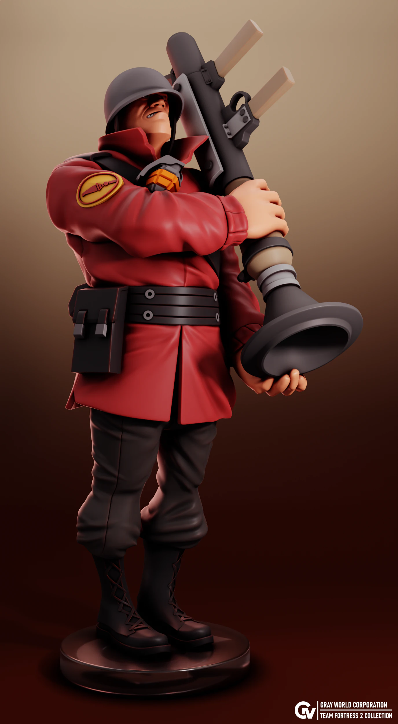 Soldado Equipo Fortaleza 2 Modelo de impresión 3D .c4d .max .obj .3ds .fbx .stl .blend 