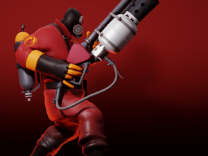 Pyro Team Fortress 2 Model Cetak 3D