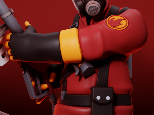 Pyro Team Fortress 2 Model Cetak 3D