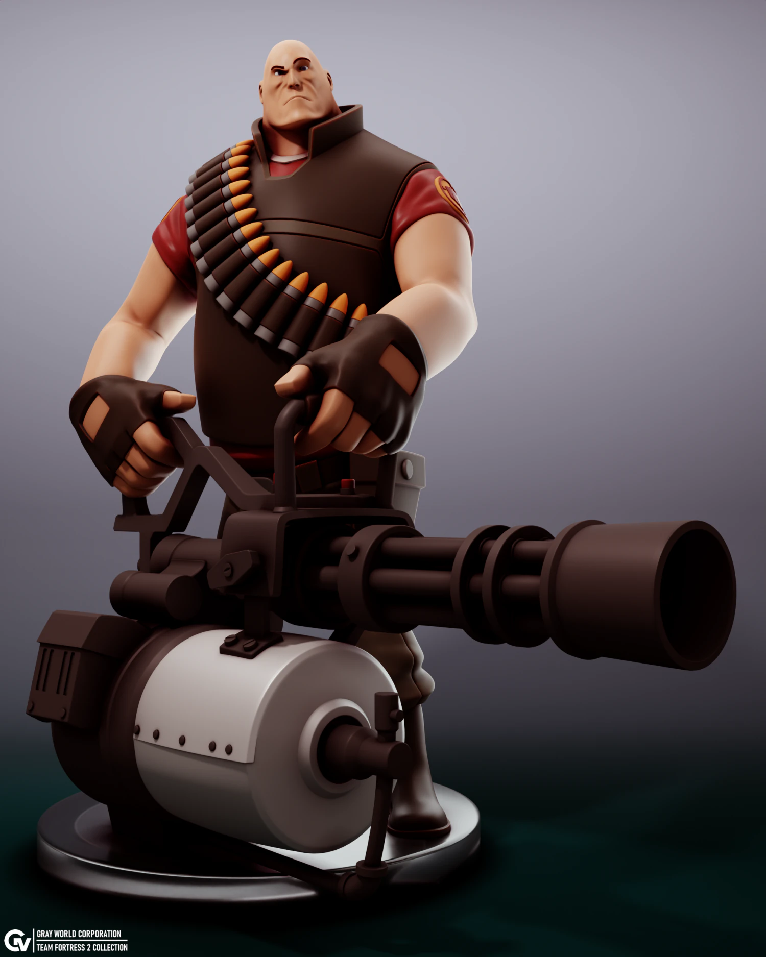 Heavy Team Fortress 2 3D Print Model .c4d .max .obj .3ds .fbx .stl .blend 