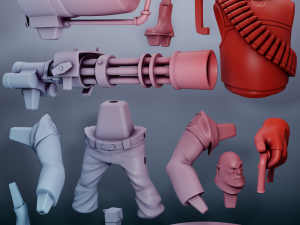 Heavy Team Fortress 2 3D-printmodel