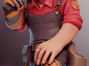 Egineer Team Fortress 2 Modèles 3D en vedette