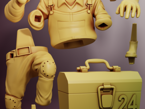Egineer Team Fortress 2 Modèles 3D en vedette