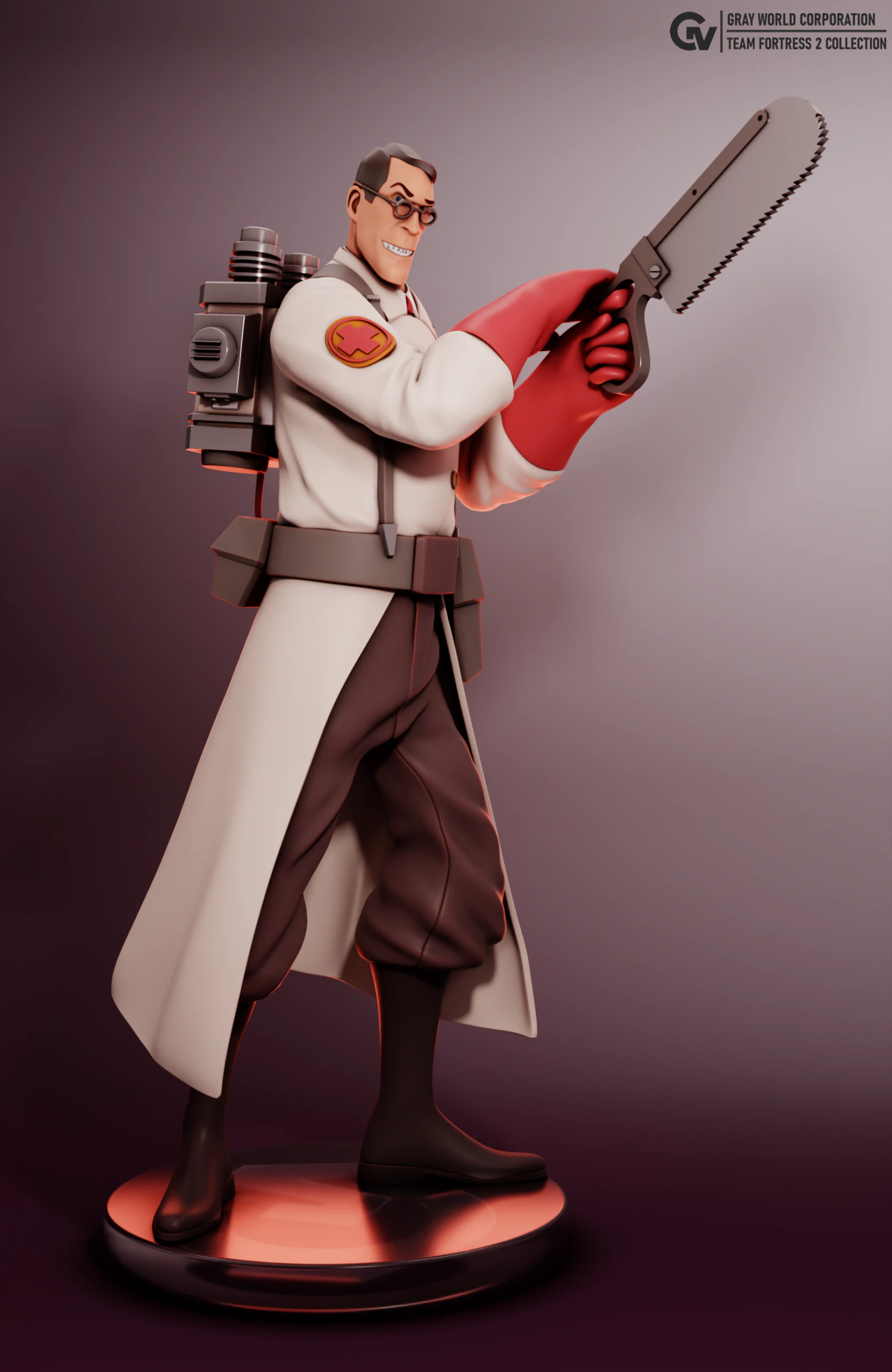 Medic Team Fortress 2 3D Print Model .c4d .max .obj .3ds .fbx .stl .blend 