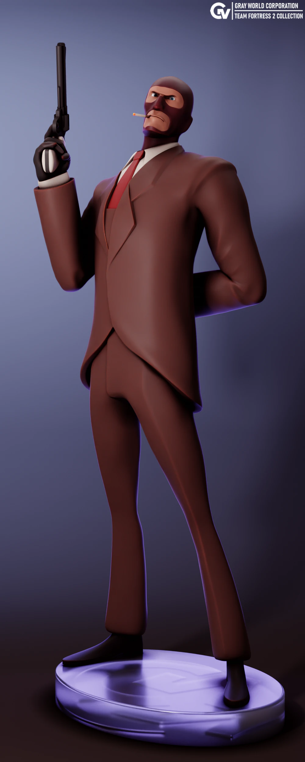 Spy Team Fortress 2 3D Print Model .c4d .max .obj .3ds .fbx .stl .blend