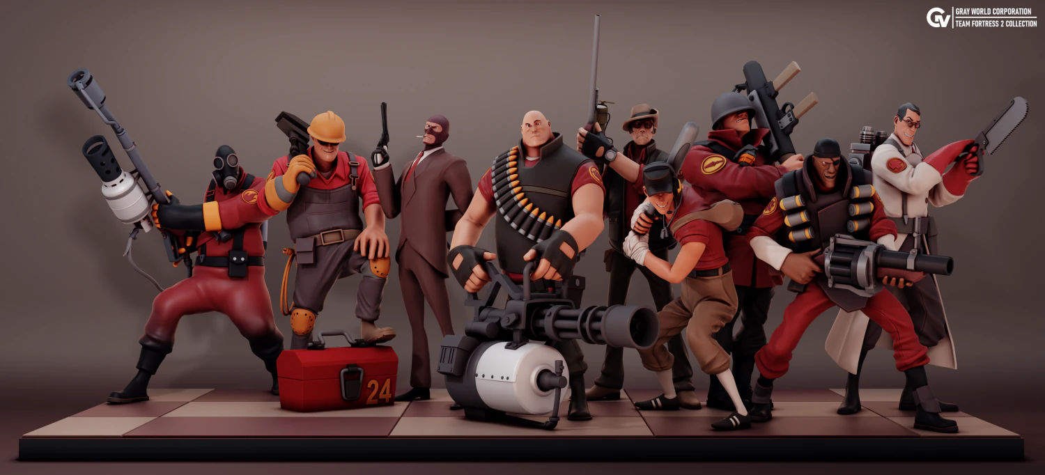 Extra Base For Set Team Fortress 2 3D Print Model .c4d .max .obj .3ds .fbx .stl .blend 