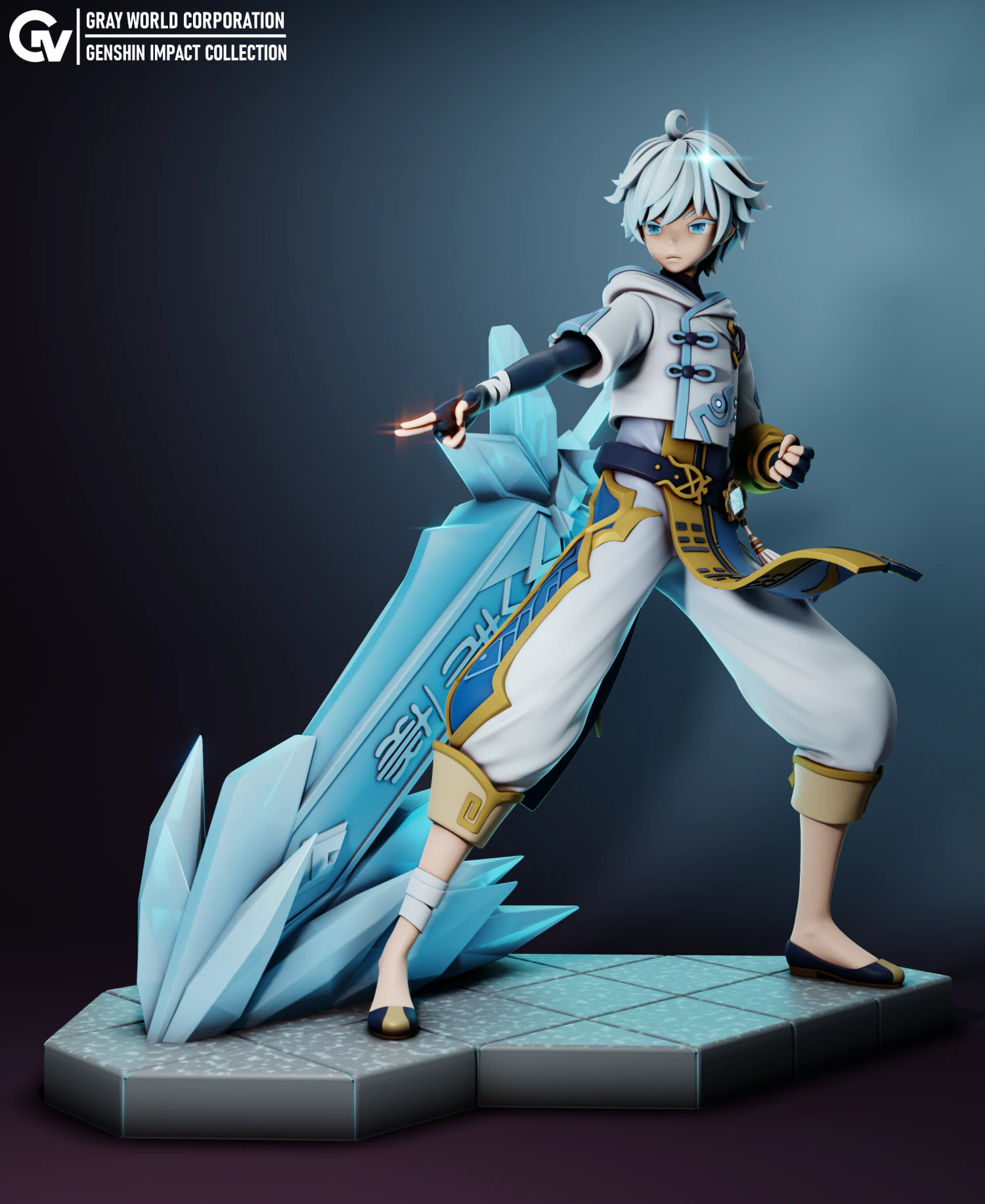 Chongyun Genshin Impact 3D Print Model .c4d .max .obj .3ds .fbx .stl .blend 